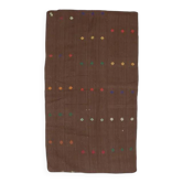 Brown Colorful Vintage Handmade Turkish Kilim Area Rug 94x160