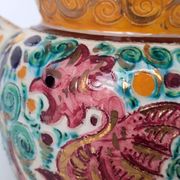 Cruche Pot Faïence - décor dragon - Motifs tourbillonnants et créatures fantastiques - Masse frères