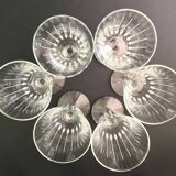 6 flûtes à champagne ciselées