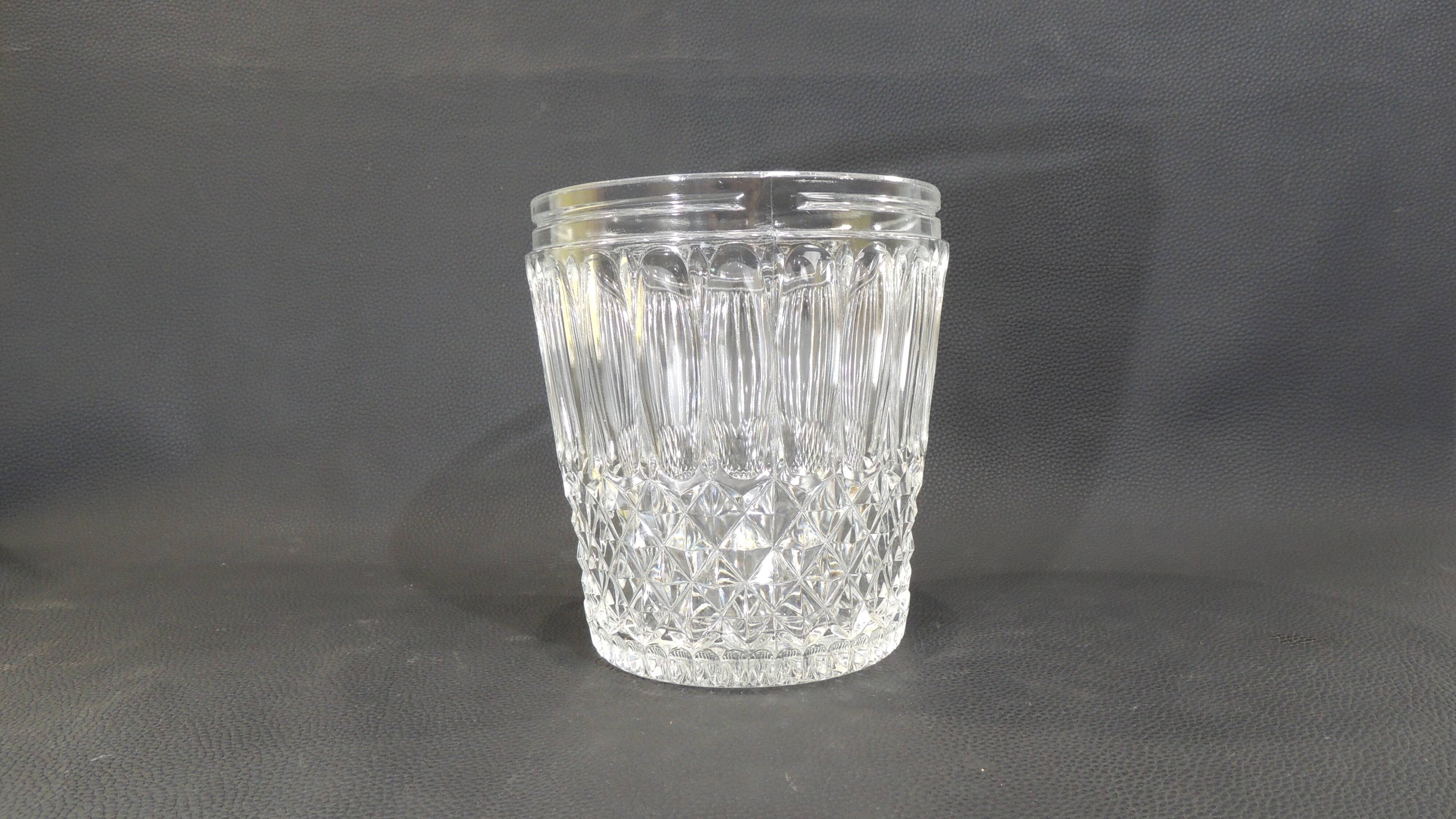 Vase / Bucket with champagne molded glass / vintage