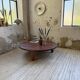 Table basse ronde tripode années 50