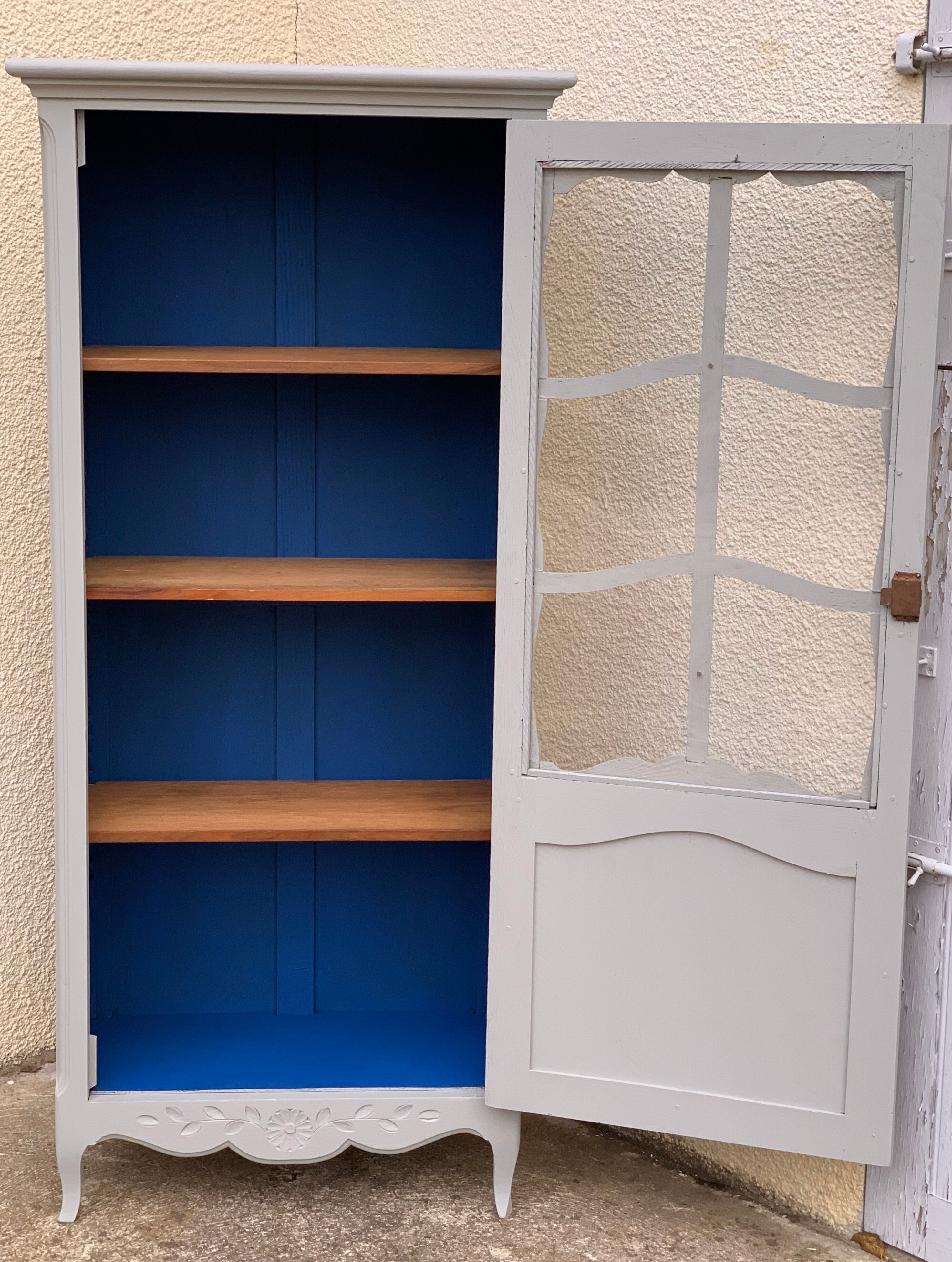1930s Parisian glass-fronted wardrobe