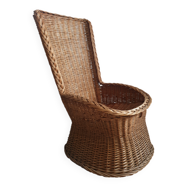 Fauteuil corbeille en rotin