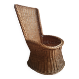 Rattan basket armchair