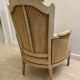 Elegant Louis XVI set – 4 cabriolet armchairs + 1 bergère