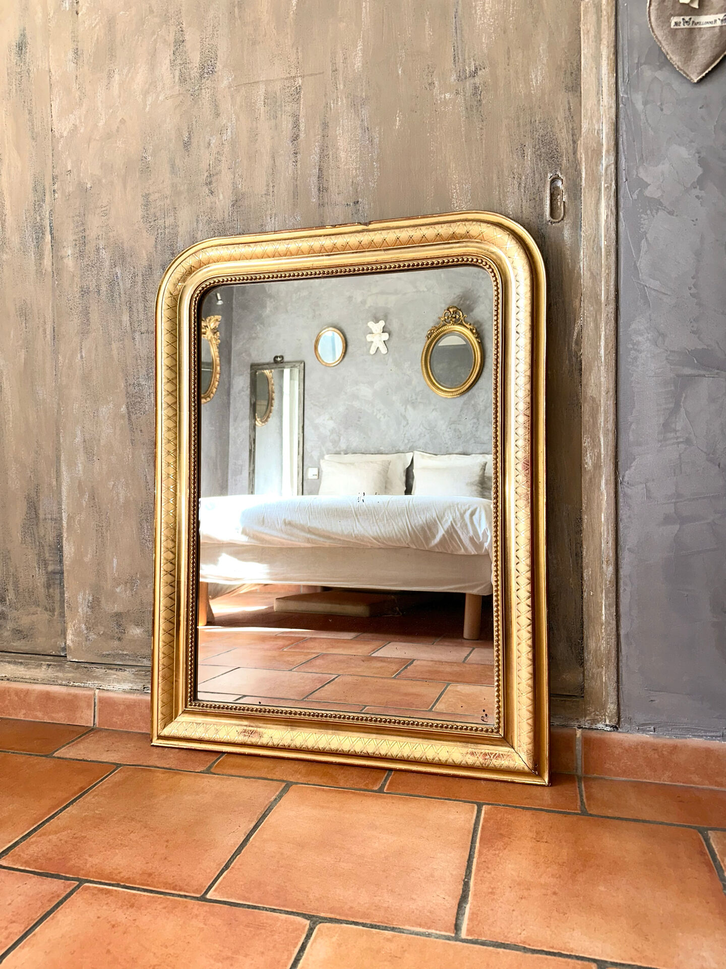 Louis-Philippe antique gilded mirror 19th century