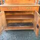 Vintage Parisian buffet with 2 bodies in white poplar wood