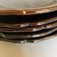 Set of 5 plates with godrons in glazed earth from Biot 1970