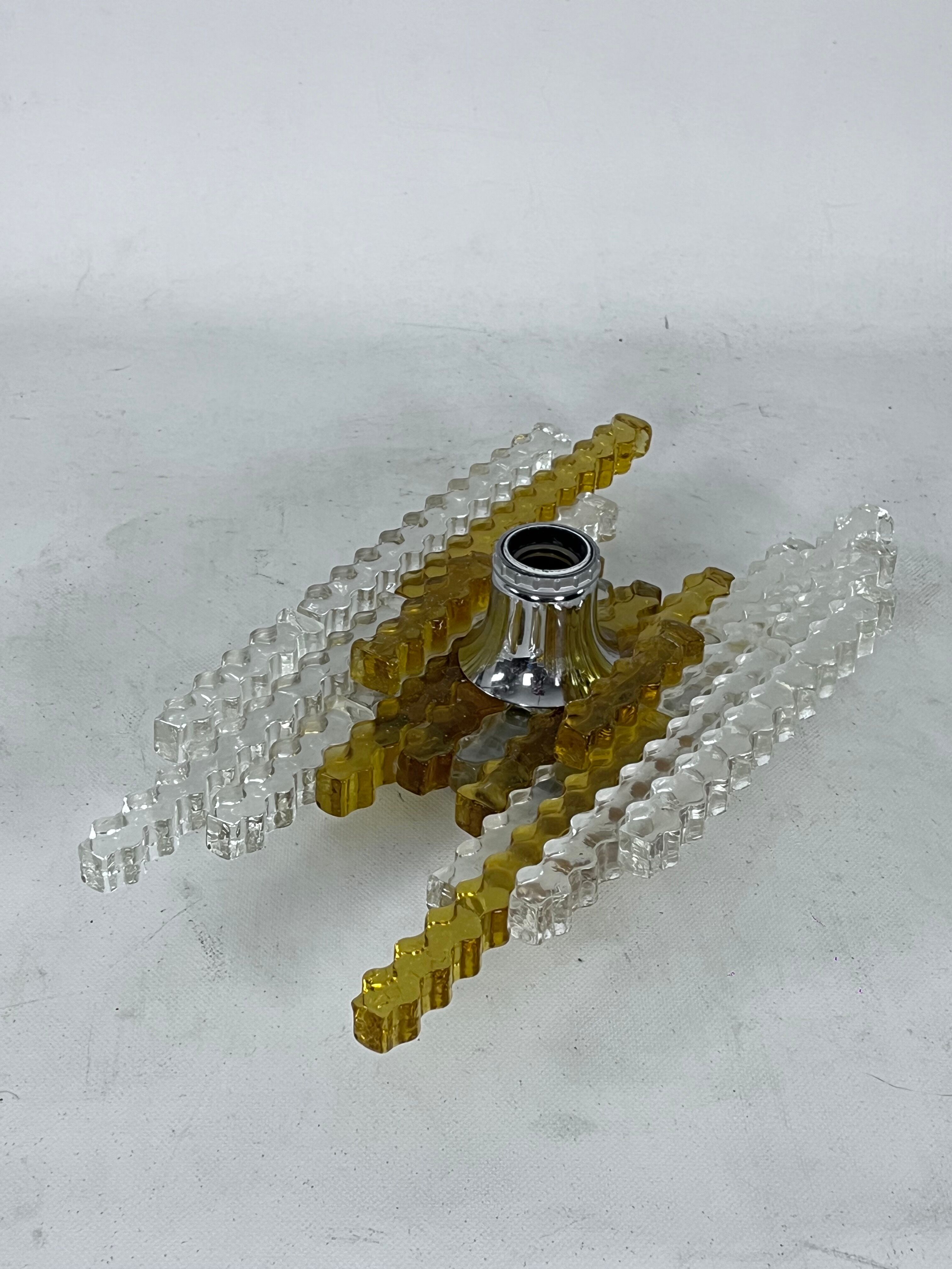 Wall lamp in Murano glass Italy Poliarte 1970s