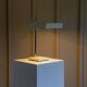 Kaiser Leuchten Table Lamp by Klaus Hempel - white enamelled steel with chrome stem, adjustable mid-century 1960s
