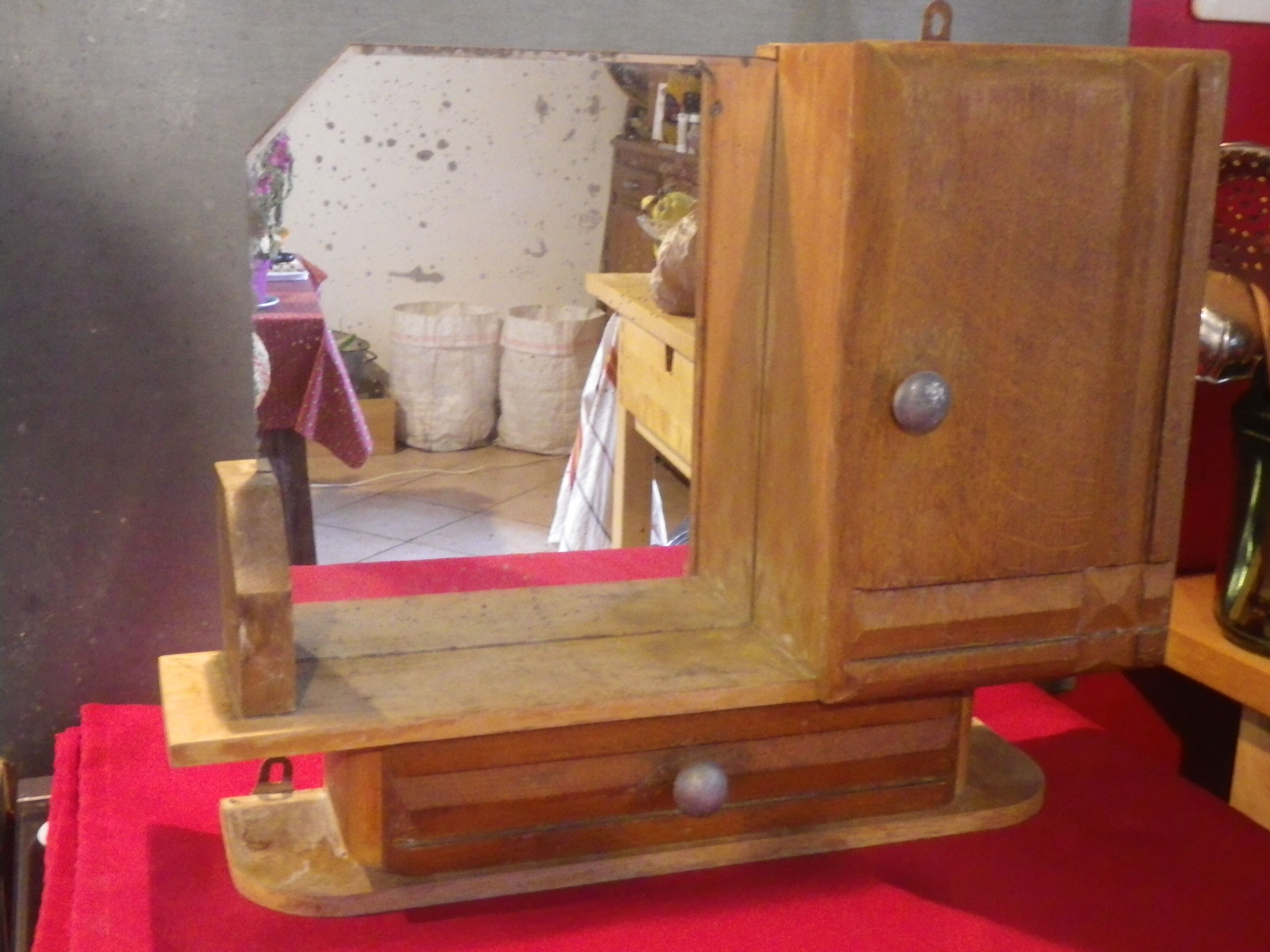 Old wall-mounted dressing table