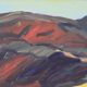 Huile sur toile suédoise « Paysage » de Kersti Flyckt