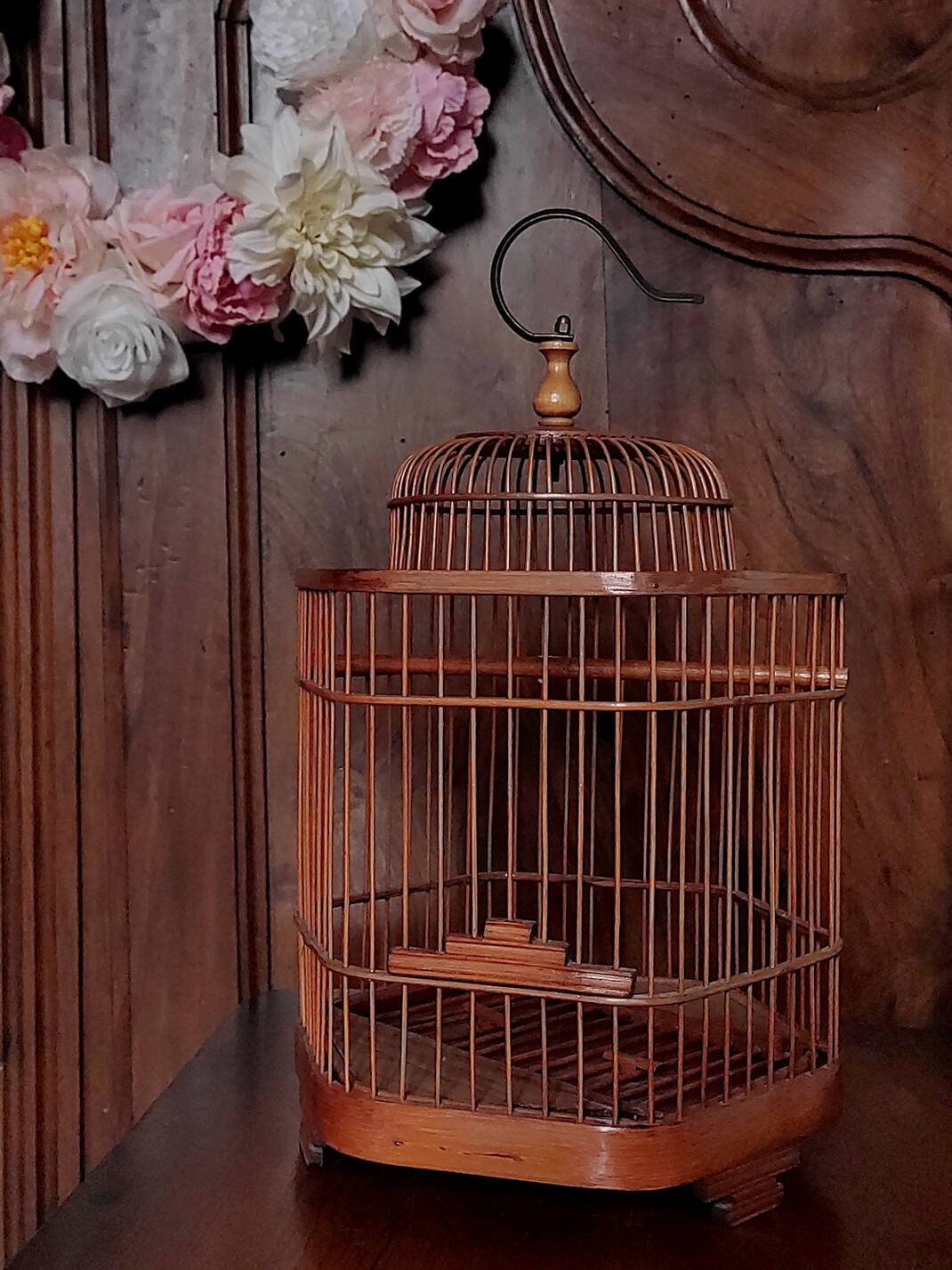 Decorative bamboo bird cage