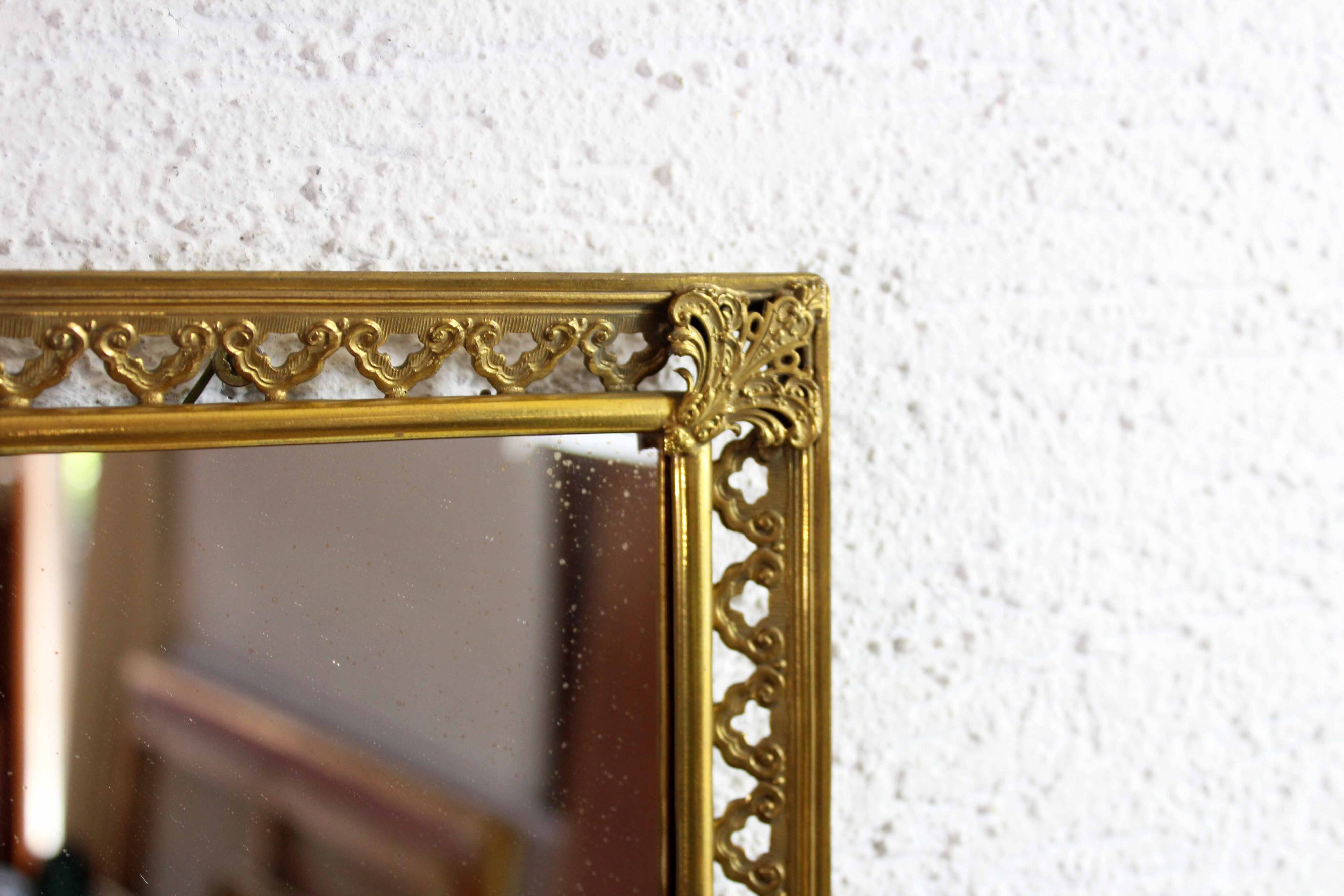 Miroir en laiton des années 60