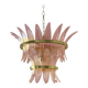 Contemporary Pink “Palmette” Murano Glass Chandelier
