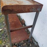 Iron workbench serving table