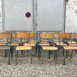 22 former vintage school chairs