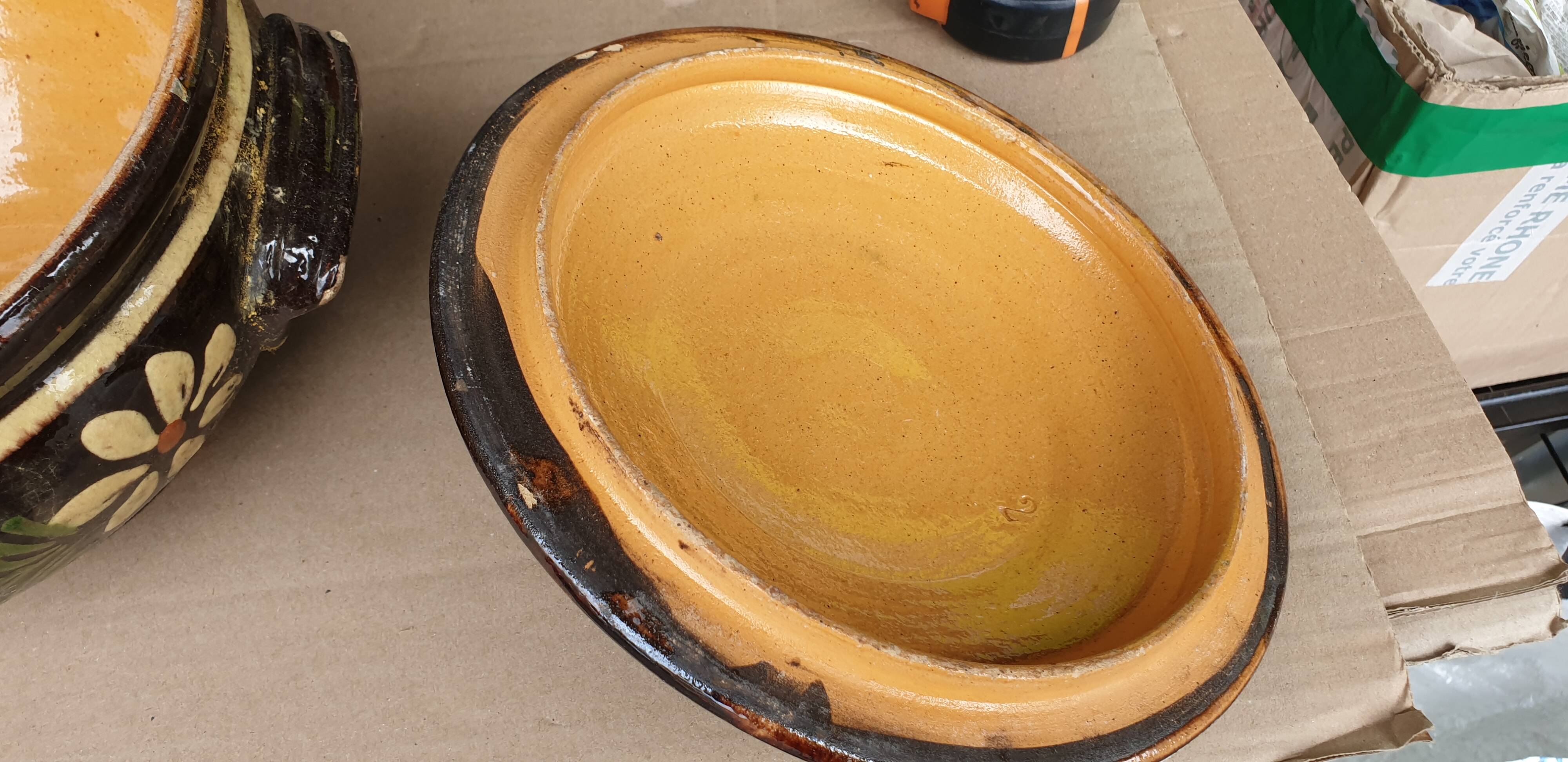 Glazed terracotta tureen