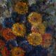 Tableau, bouquet de fleurs, huile sur toile