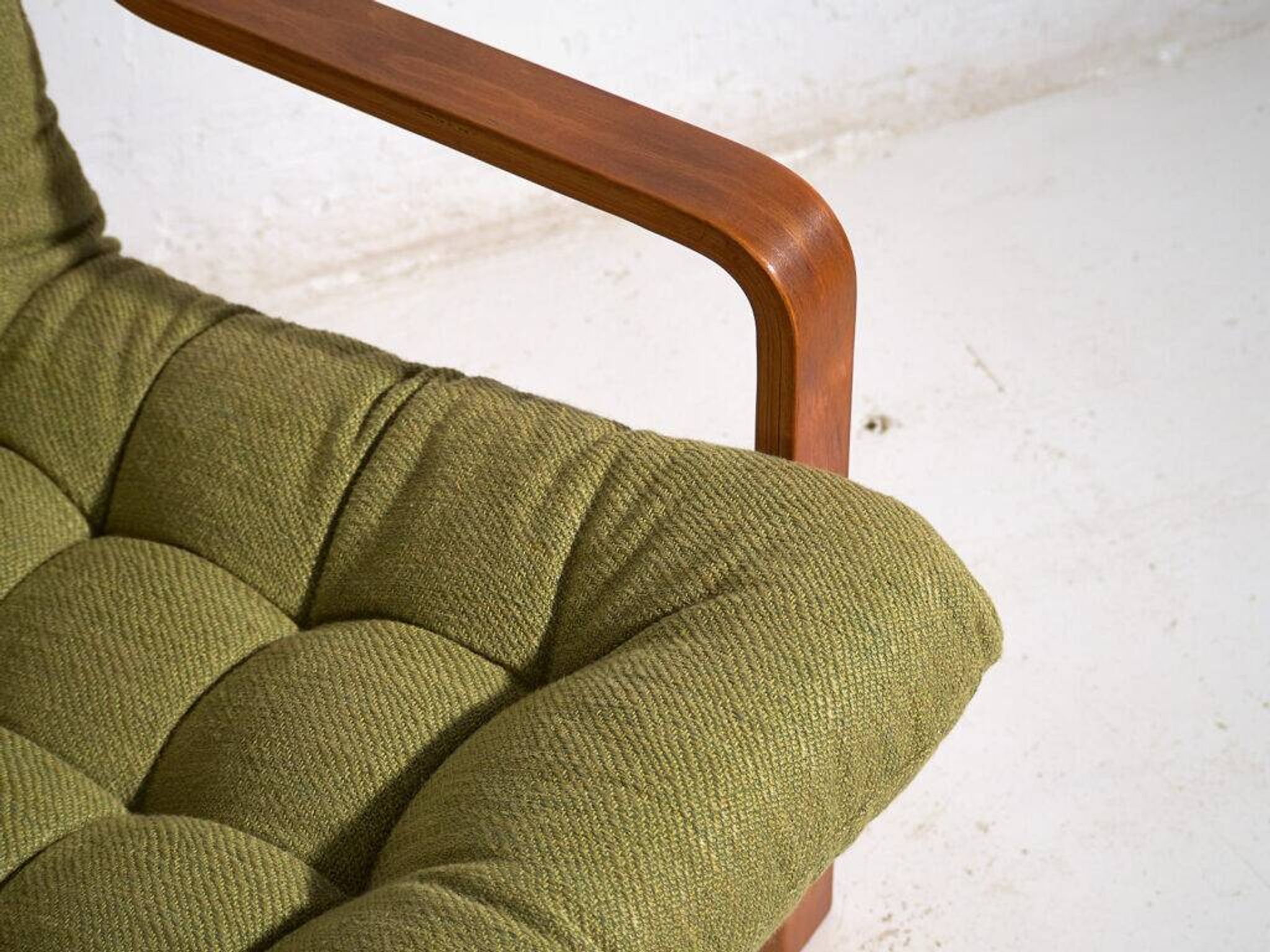 Vintage olive green armchair (c.1950) #80