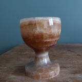 Alabaster onyx egg cup