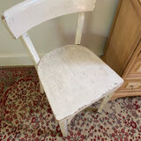 Petite chaise bistrot pour enfant en bois blanc