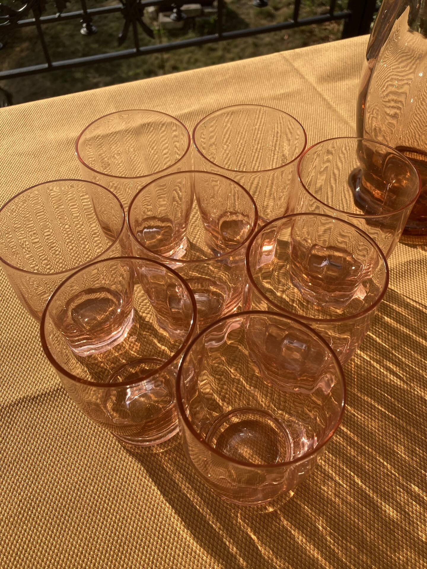 Service of orangeade in antique Rosaline.