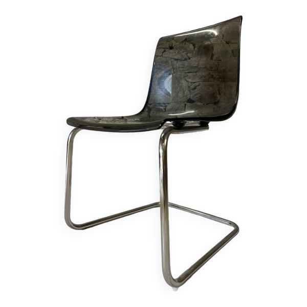 Chaise tobias en métal et plastique par carl ojerstam pour ikea 1990