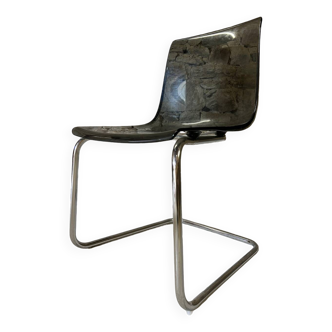 Tobias chair in metal and plastic by carl ojerstam for ikea 1990