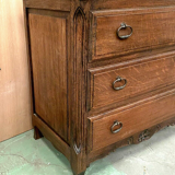 Neo rustic chest of drawers in oak XX century