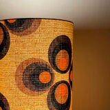 Apollo Brown Clover Lampshade H75 D30 - fabric 70s