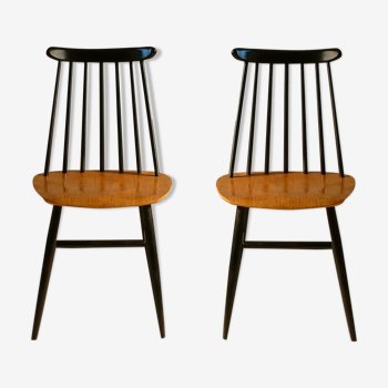 Pair of Scandinavian chairs Fanett by Ilmari Tapiovaara