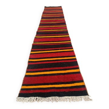 Old Turkish narrow Kilim Runner 286x55 cm shabby chic, vintage kelim