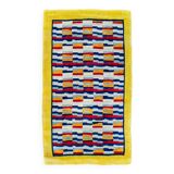 Mat with geometric design, hand tufted 1970s
