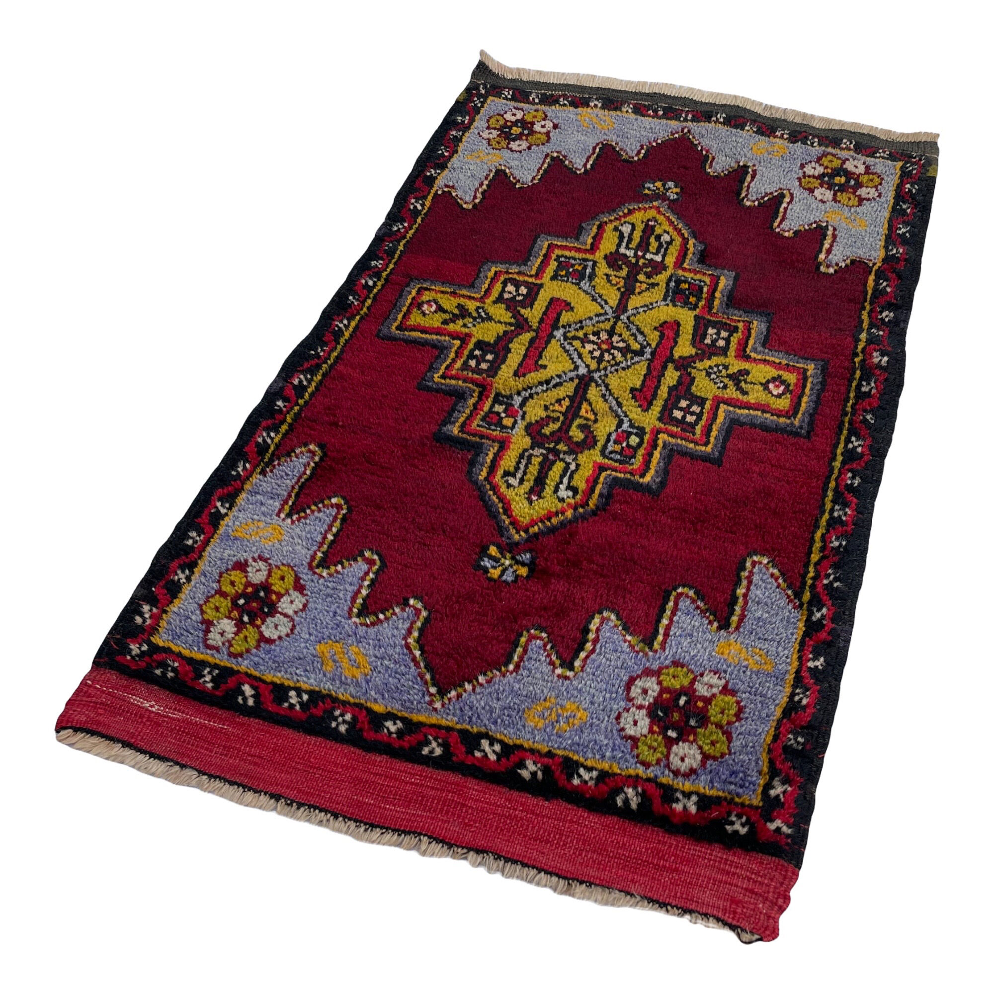 Vintage Turkish Anatolian rug, 100 x 61 cm