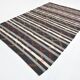 7x10 Contemporary Striped Kilim Area Rug, 204x300Cm