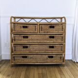 Commode osier et rotib