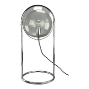 Lampe à boule de table space age design verre métal, 60s 70s
