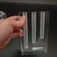Duo Vase Bloc Résine Lucite Triple Cheminée Plexiglas Design Postmoderne