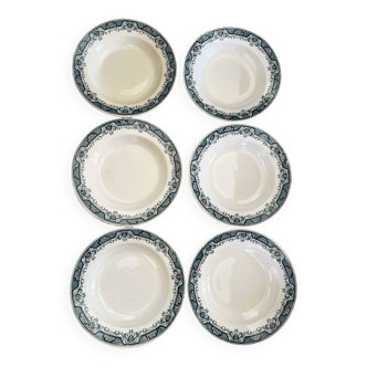 Lot of 6 ironstone plates (Morocco series)