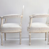 Anciens fauteuils suédois Gustaviens du 19ème siècle