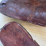 African masks in vintage ebony wood