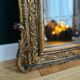 Golden wooden mirror