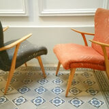 Armchairs Zig Zag scandinavian 50 60 years