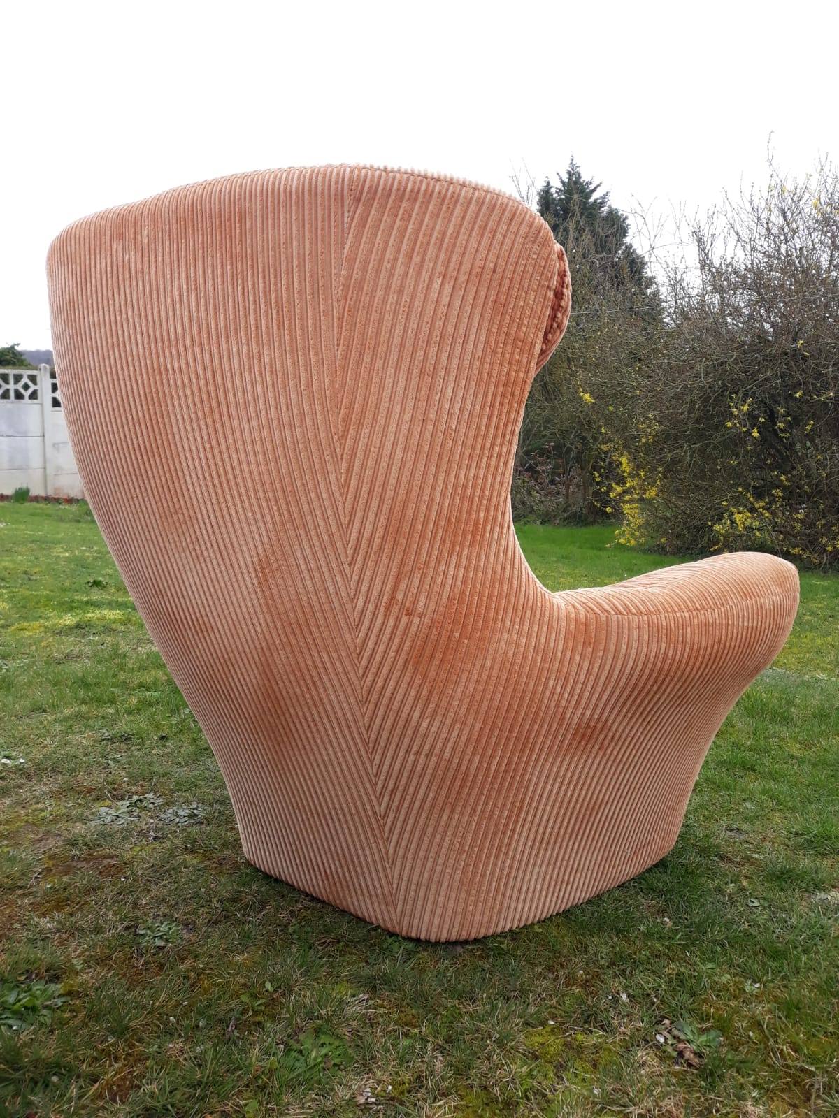 Pair of Steiner velvet armchairs