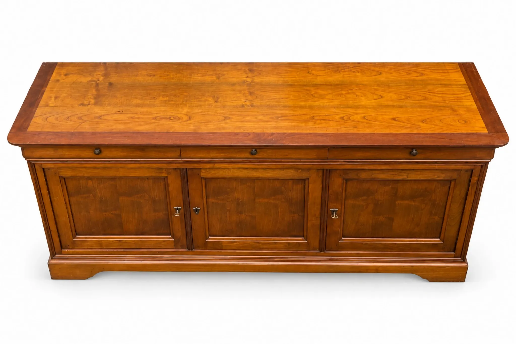 French library in Louis-Philippe style made of solid fruitwood.