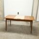 60's rectangular Scandinavian table with extension cords
