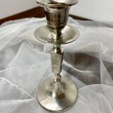 Silver metal candle holder