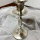 Silver metal candle holder