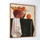 Painting, oil painting: Still life with fruit, 70s